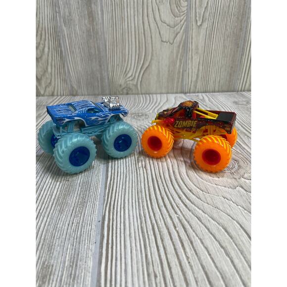 Monster Jam Hot Wheels Lot of 2 Zombie Fire and Ice Rodger Dodger Diecast Loose - Picture 8 of 8